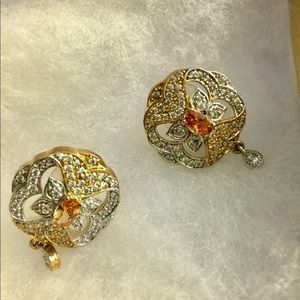 NEW Silver gold Indian studs earrings Pakistani